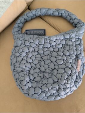 Wildfox Blue Quilted Nylon Shoulder Bag